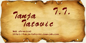 Tanja Tatović vizit kartica
